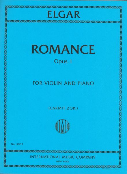 Romance, Op. 1 : For Violin and Piano / edited by Carmit Zori.
