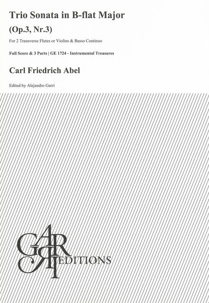 Trio Sonata In B Flat Major, Op. 3 Nr. 3 : For 2 Transverse Flutes Or Violins and Basso Continuo.
