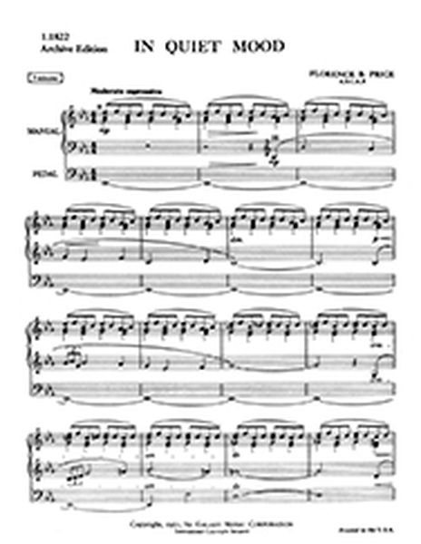 In Quiet Mood : For Organ.