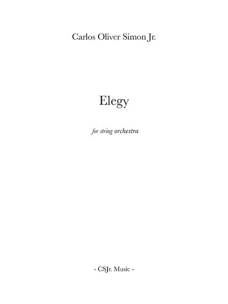 Elegy : For String Orchestra.