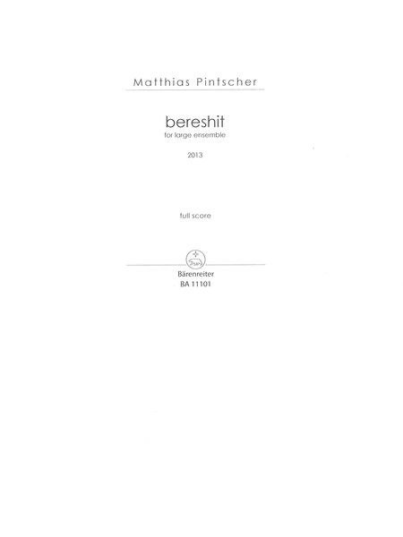 Bereshit : For Large Ensemble (2013).