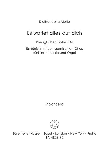 Es Wartet Alles Auf Dich (1968) - Predigt Über Psalm 104 : For Soprano, Mixed Choir and Orchestra.