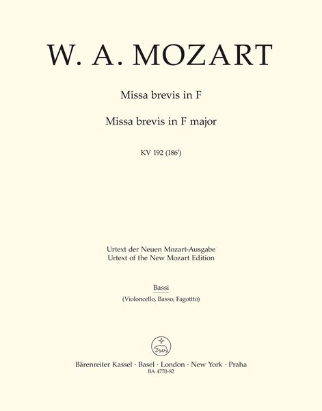 Missa Brevis In F Major, K. 192 (186f).