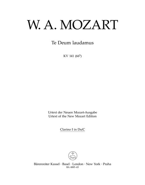 Te Deum Laudamus K. 141 (66b).