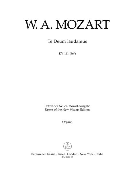 Te Deum Laudamus K. 141 (66b).