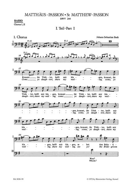 St. Matthew Passion BWV 244.