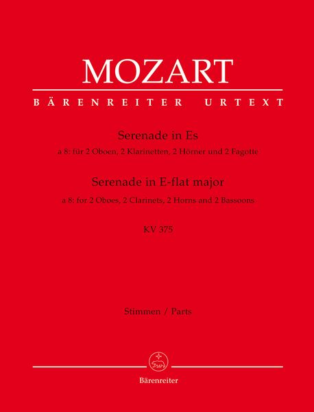 Serenade In E Flat Major A8, K. 375 : For Woodwind Octet.