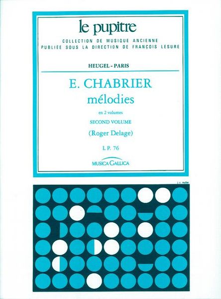 Melodies En 2 Volumes : Second Vol. / Edition Par Roger Delage.