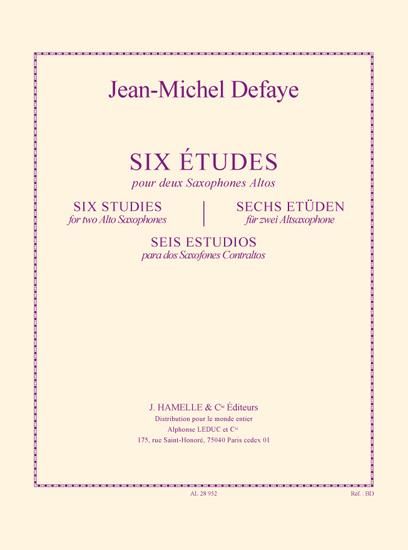 Six Etudes : For Two Alto Saxophones.