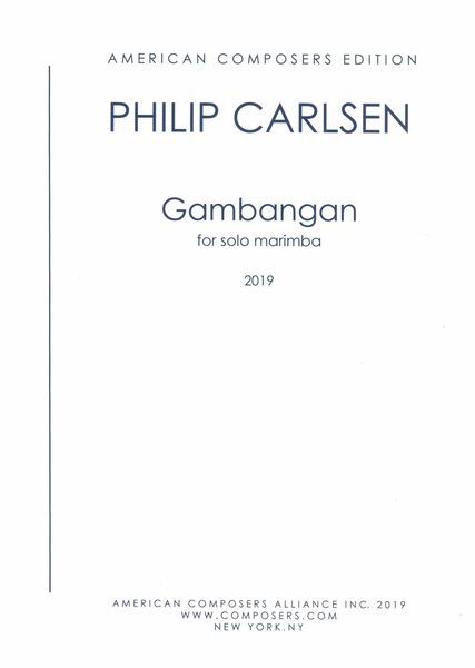 Gambangan : For Solo Marimba (2019).