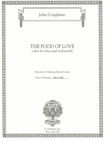 Food of Love : A Duo For Oboe and Violoncello.