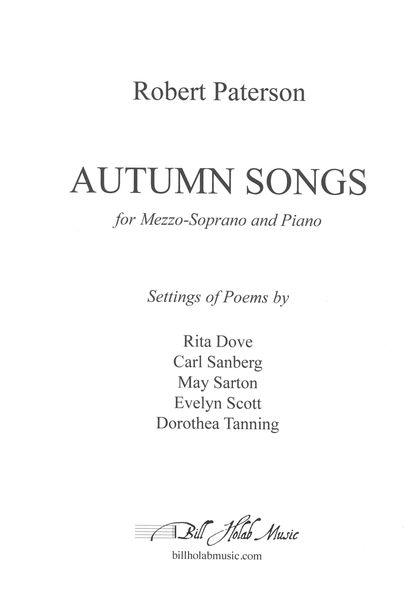 Autumn Songs : For Mezzo Soprano and Piano (2019).