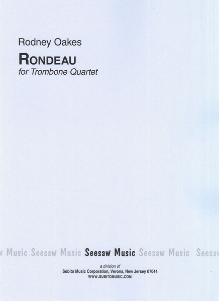 Rondeau : For Trombone Quartet.