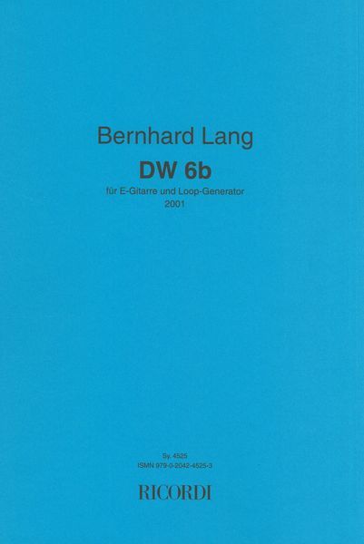 Dw 6b : Für E-Gitarre und Loop-Generator (2001).