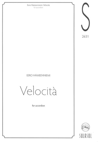 Velocità : For Accordion (2017).