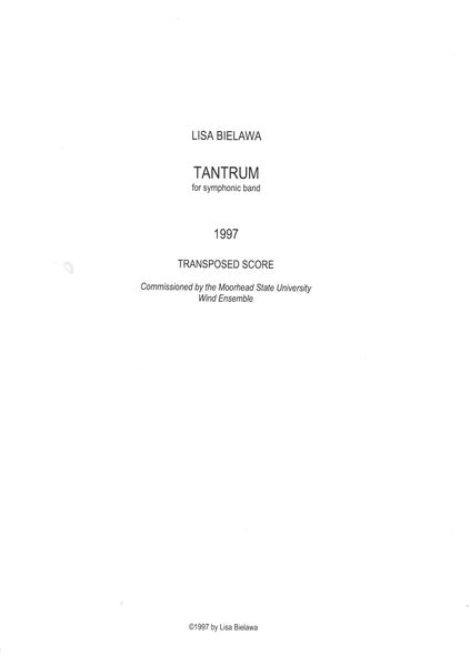 Tantrum : For Symphonic Band (1997).