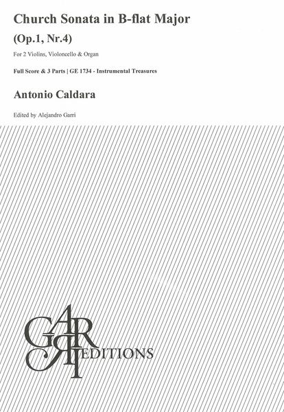 Church Sonata In C Major, Op. 1, Nr. 4 : For 2 Violins, Violoncello and Organ / Ed. Alejandro Garri.