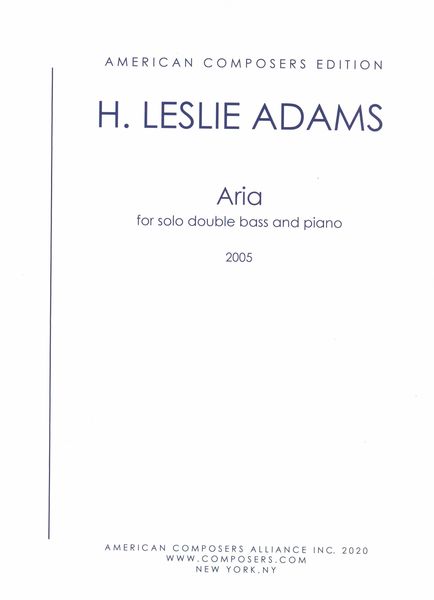 Aria : For Double Bass and Piano (2005).