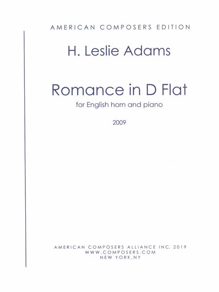 Romance In D-Flat : For English Horn and Piano (2009) [Download].