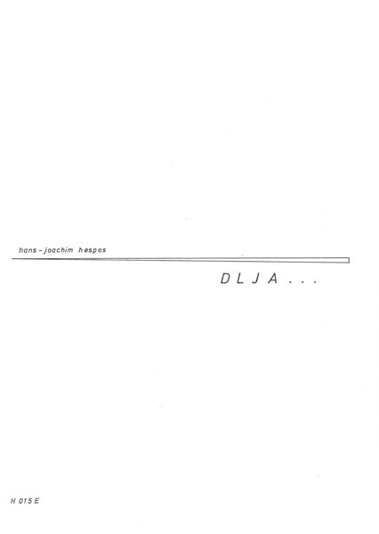 Dlja . . . : Für B-Klarinette, Altsaxophon, Flügelhorn, Flugabone, Bassposaune.