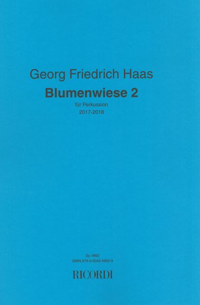 Blumenwiese 2 : Für Perkussion (2017-2018).