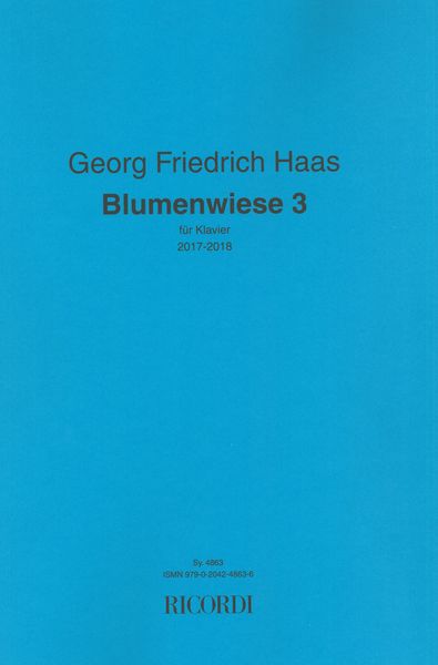 Blumenwiese 3 : Für Klavier (2017-18).