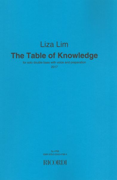 Table of Knowledge : For Solo Double Bass With Voice and Preparation (2017).