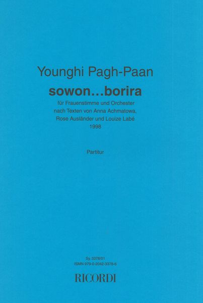 Sowon...Borira : Für Frauenstimme und Orchester (1998).
