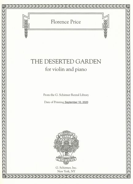 The Deserted Garden : For Violin and Piano.