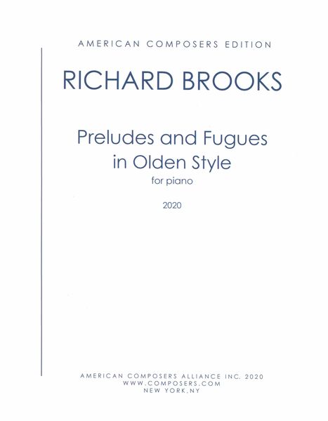 Preludes and Fugues In Olden Style : For Piano (2020).