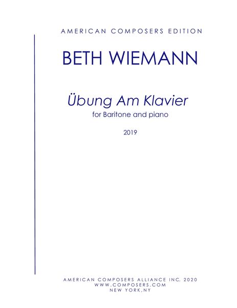 Übung Am Klavier : For Baritone and Piano (2019).