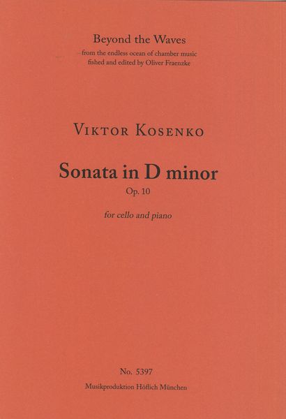 Sonata In D Minor, Op. 10 : For Cello and Piano.