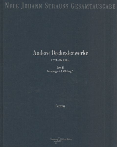 Andere Orchesterwerke, RV 23-RV 854tris / edited by Michael Rot.