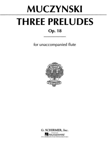 Three Preludes, Op. 18 : For Unaccompanied Flute.