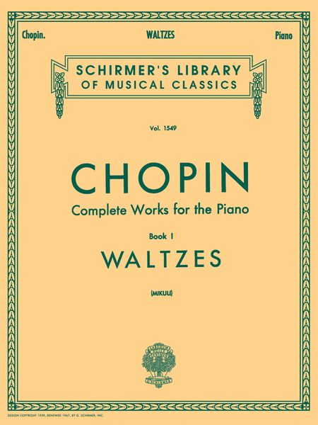 Waltzes : For Piano / Ed. by Mikuli.