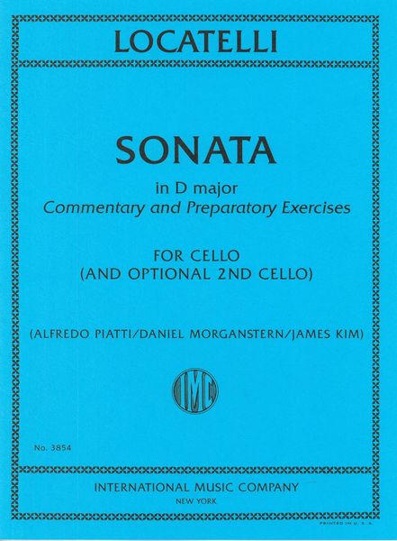 Sonata In D Major : For Cello (and Optional 2nd Cello) - Commentary and Preparatory Exercises.