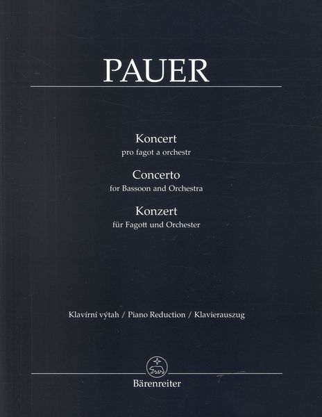 Concerto : For Bassoon and Orchestra / Piano reduction by The Composer.