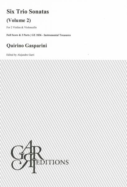 Six Trio Sonatas, Vol. 2 : For 2 Violins and Violoncello / edited by Alejandro Garri.