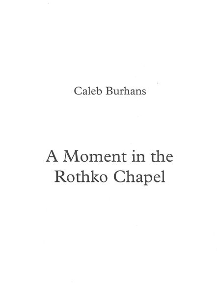 Moment In The Rothko Chapel : For Piano (2001).