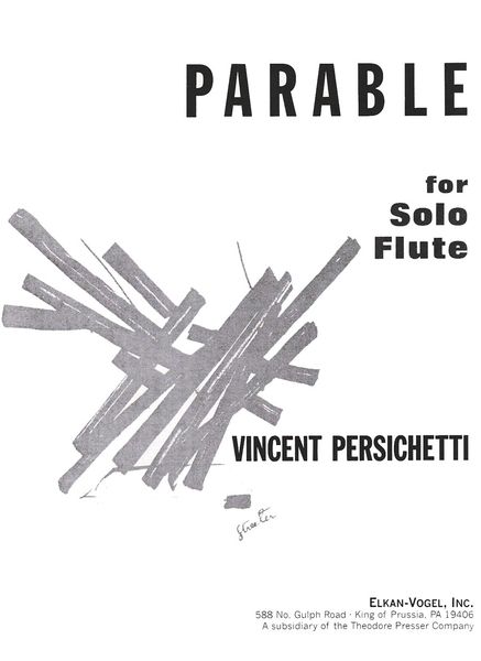 Parable : For Flute Solo.