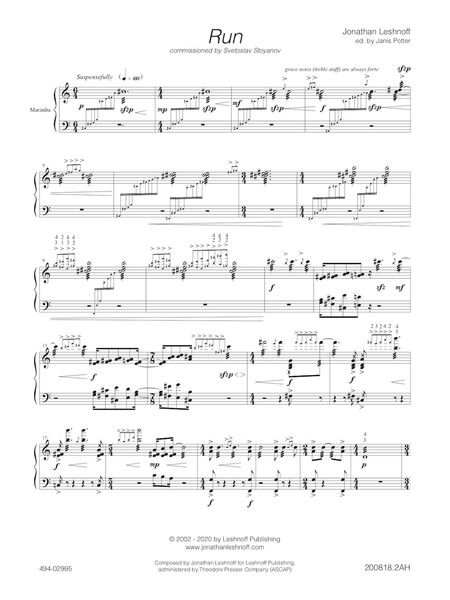 Run : For Solo Marimba / edited by Janis Potter.