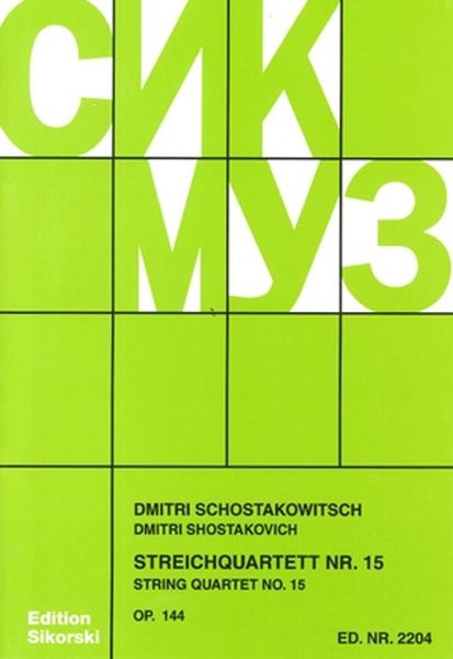 String Quartet No. 15, Op. 144.