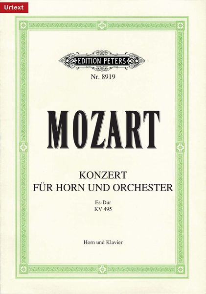 Concerto No. 4 In Eb Major, K. 495 : For Horn & Orchestra - Piano reduction.