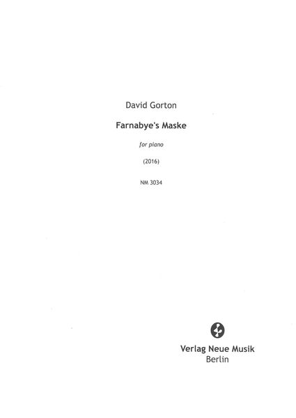 Farnabye's Maske : For Piano (2016).
