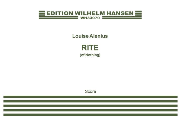 Rite (of Nothing) : For 9 Altos, Countertenor, 2 Tenors, and Bass/Baritone.