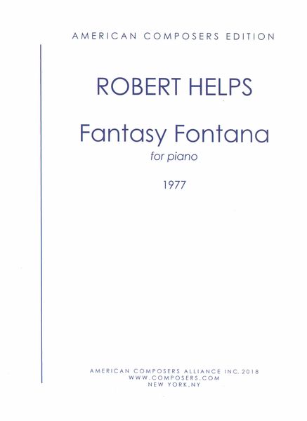 Fantasy Fontana : For Piano (1977) / edited by Jeffrey Farrington.