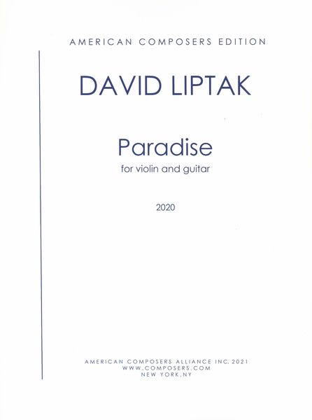 Paradise : For Violin and Guitar (2020).