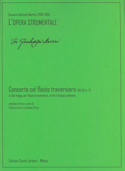 Concerto Con Flauto Traversiero In Sol Magg., HH.32 N. 7 : Per Flauto Traversiero, Archi E Basso.