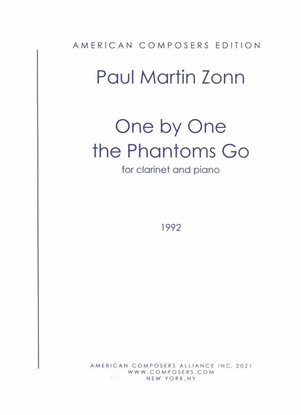 One by One The Phantoms Go : For Clarinet and Piano (1992).