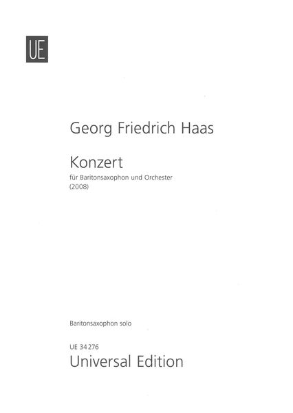 Konzert : Für Baritonsaxophon und Orchester (2008).